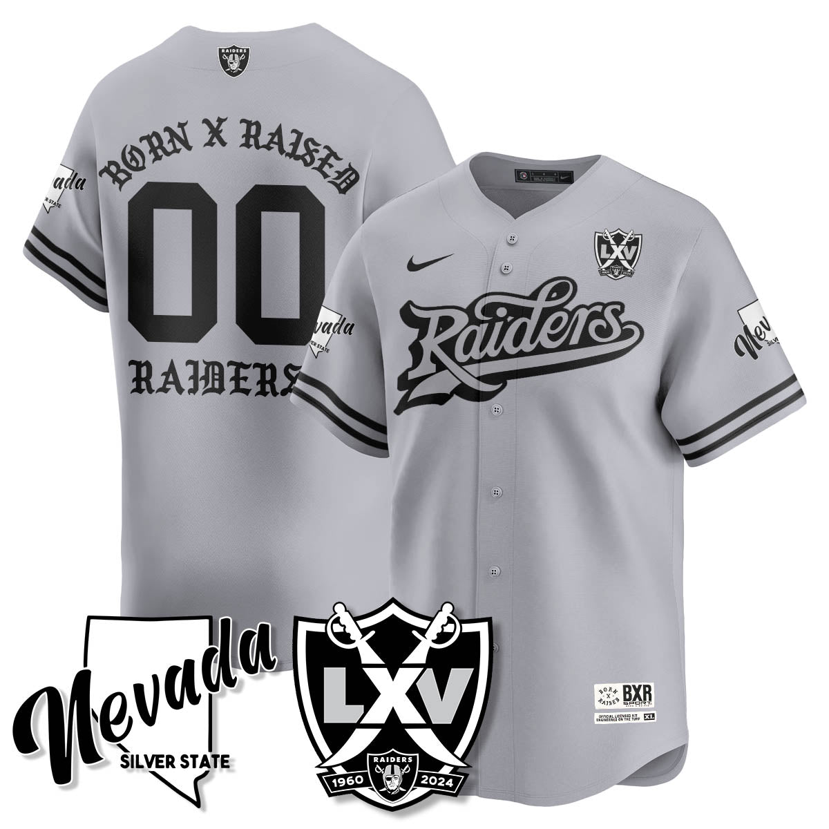 LVR Born x Raised Baseball Jersey - All Stitched