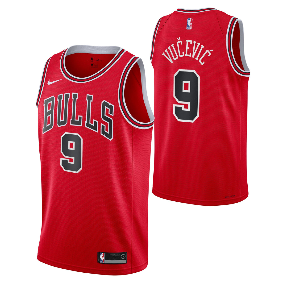 Chicago Bulls Nikola Vucevic Red Nike Swingman Icon Jersey