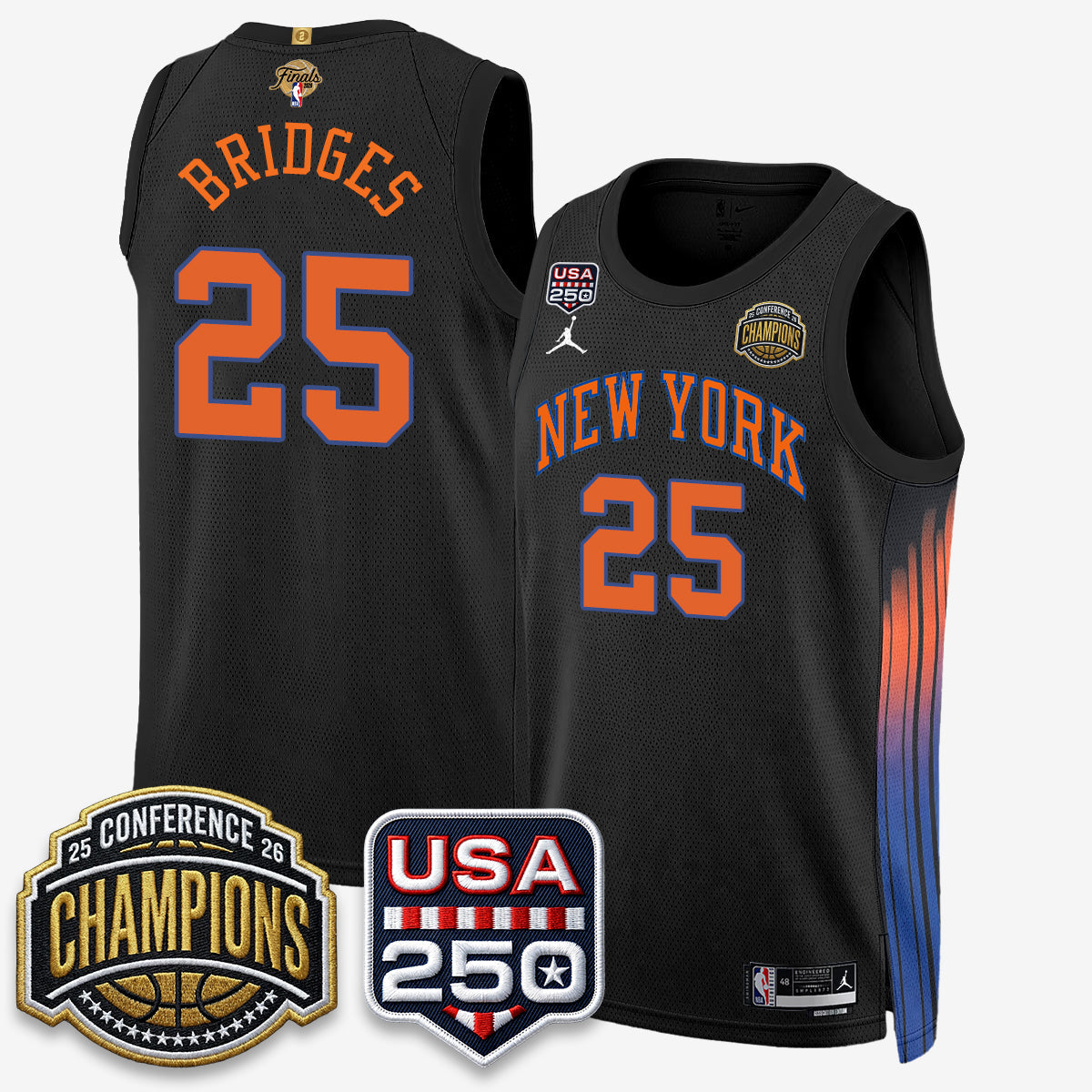 NYK 2026 NBA Eastern Conference Champions City Cream Edition Jersey V2- Stitched