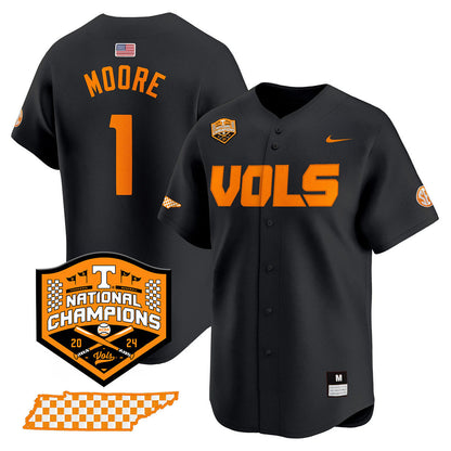 Men's Tennessee Volunteers 2024 National Champions Vapor Premier Limited Jersey V1 - All Stitched