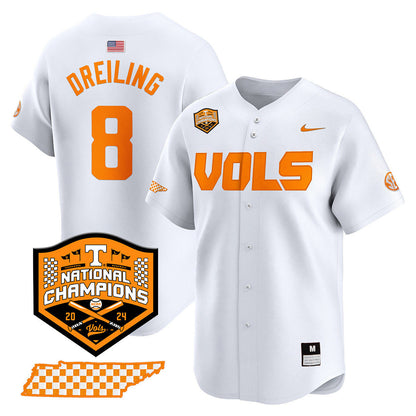 Men's Tennessee Volunteers 2024 National Champions Vapor Premier Limited Jersey V1 - All Stitched