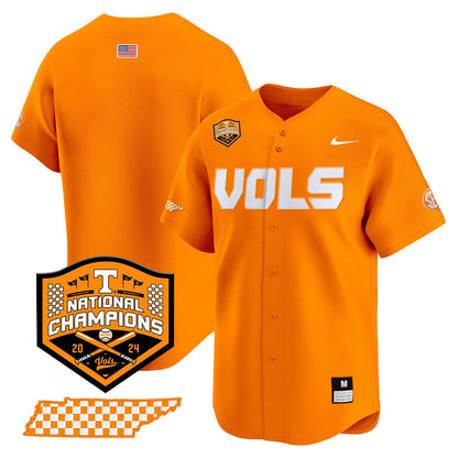 Men's Tennessee Volunteers 2024 National Champions Vapor Premier Limited Jersey V1 - All Stitched