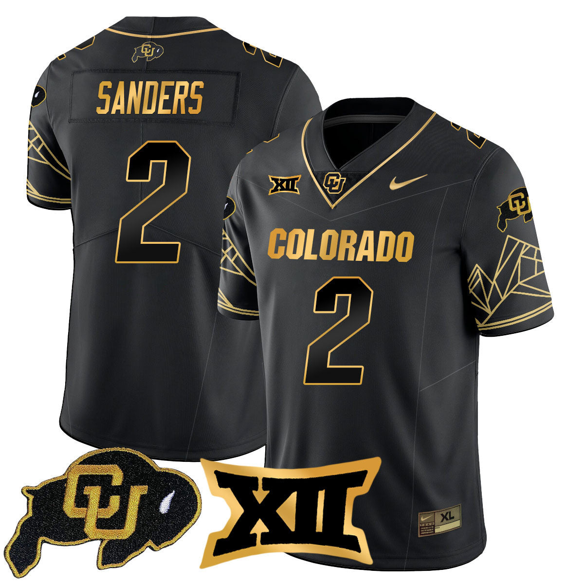 Men's Colorado Buffaloes 2024 Vapor Limited Gold Jersey N3 - All Stitched