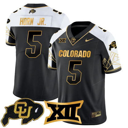 Men's Colorado Buffaloes 2024 Vapor Limited Gold Jersey N3 - All Stitched