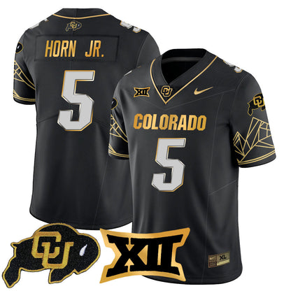 Men's Colorado Buffaloes 2024 Vapor Limited Gold Jersey N3 - All Stitched