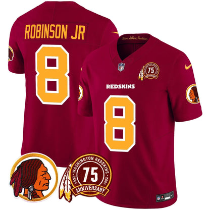 WR 75th Patch Throwback Vapor Limited Jersey