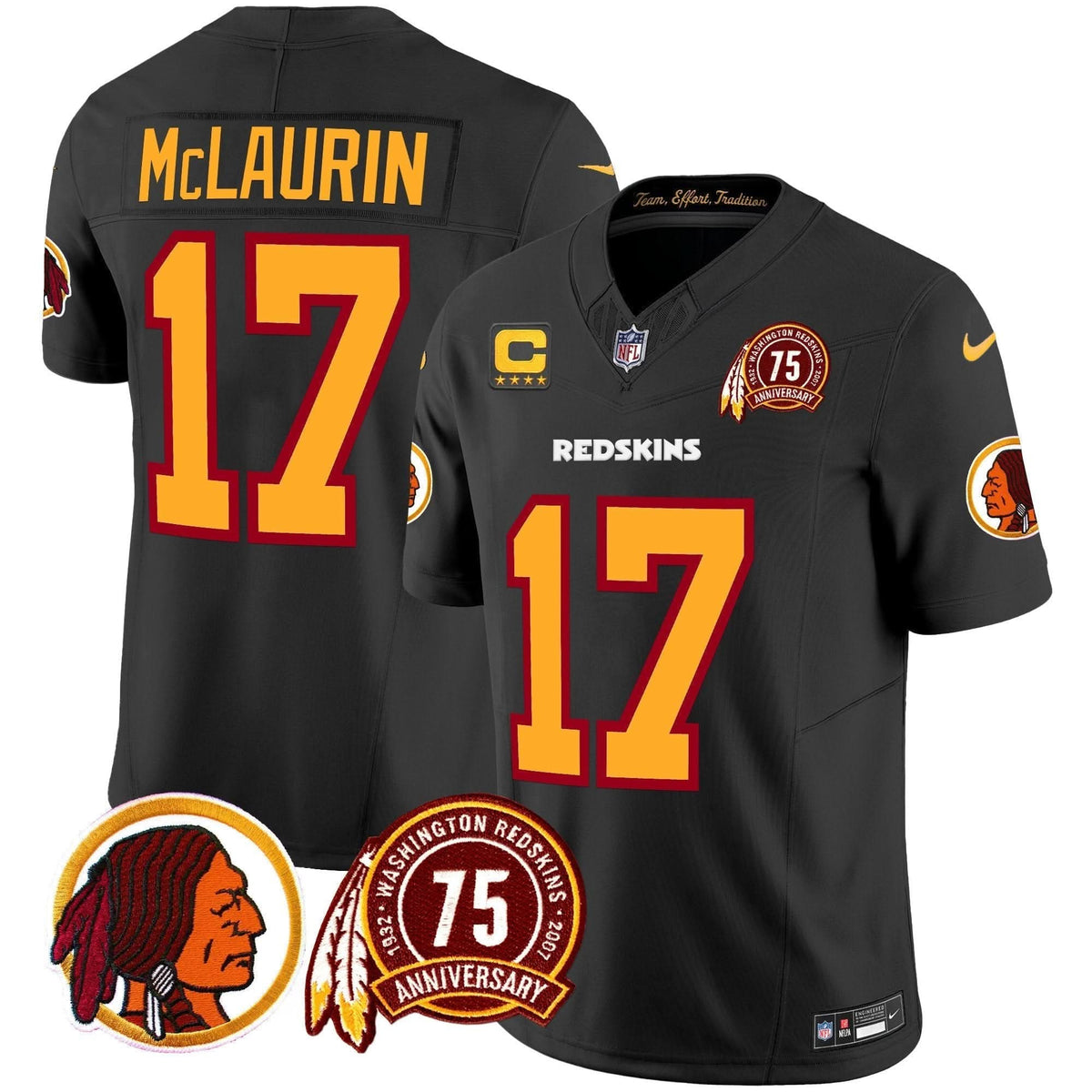WR 75th Patch Throwback Vapor Limited Jersey