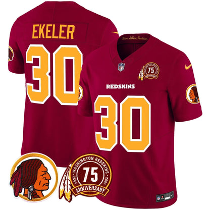 WR 75th Patch Throwback Vapor Limited Jersey