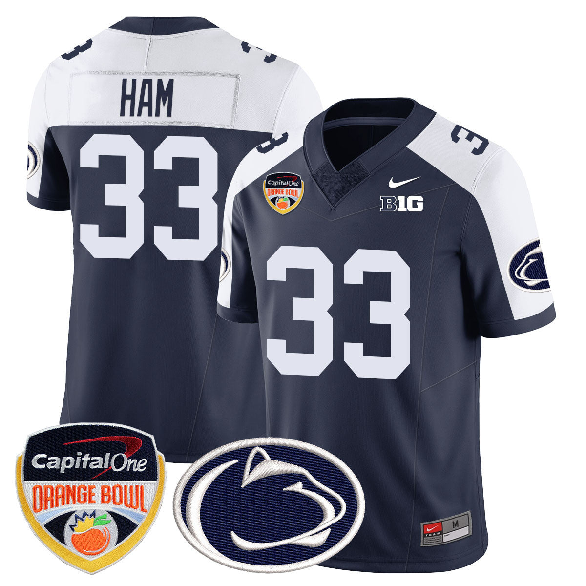 Men's Penn State Nittany Lions 2024 Orange Bowl Jersey - All Stitched