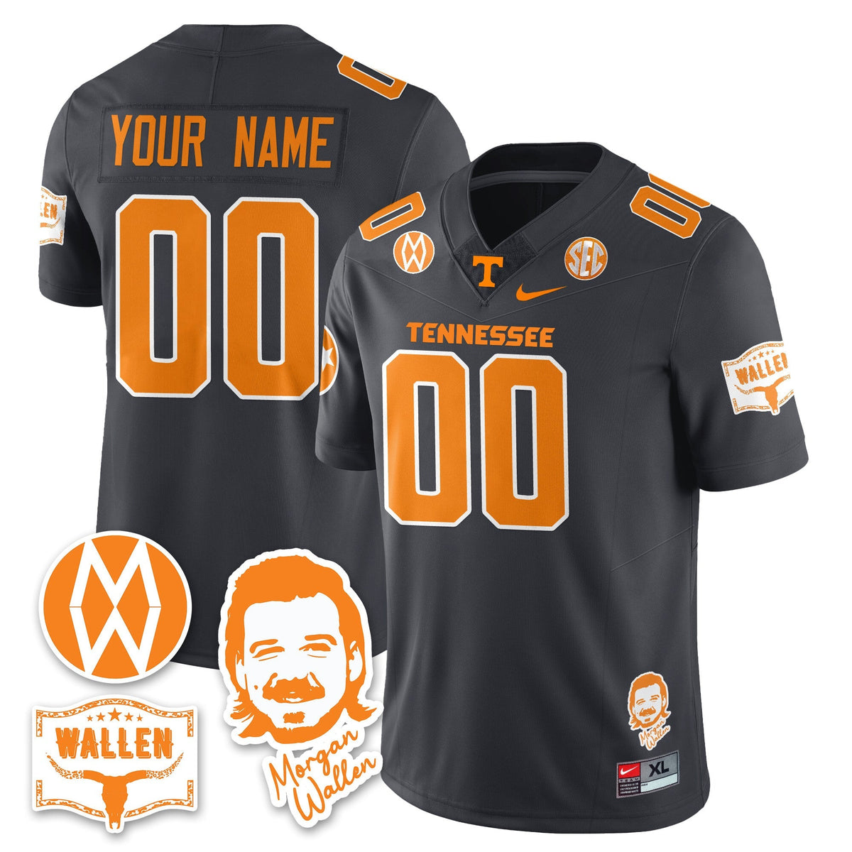 Tennessee Volunteers Morgan Wallen 2025 Custom Jersey - All Stitched