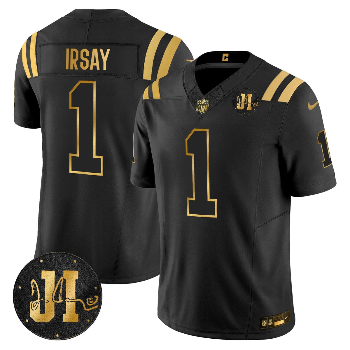 IND 2025 Jim Irsay Patch Gold Vapor Limited Jersey