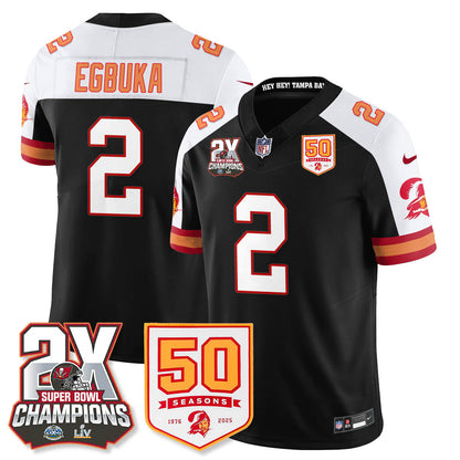 TB 2-Time Champions Patch Throwback Vapor Limited Jersey