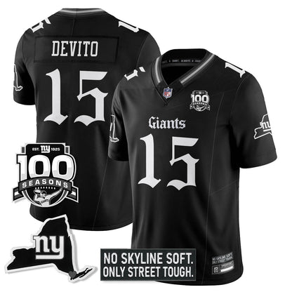 NYG 100th Seasons 'Gothic Gotham Edition' Vapor Limited Jersey