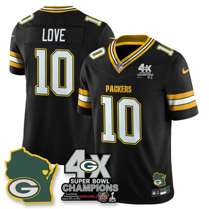 GB 4-Time Champions Patch Vapor Limited Jersey