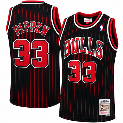 Chicago Bulls Scottie Pippen Mitchell & Ness Black 1995-96 Hardwood Classics Swingman Jersey