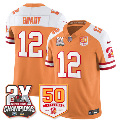 TB 2-Time Champions Patch Throwback Vapor Limited Jersey