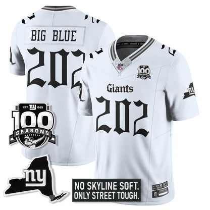 NYG 100th Seasons 'Gothic Gotham Edition' Vapor Limited Jersey