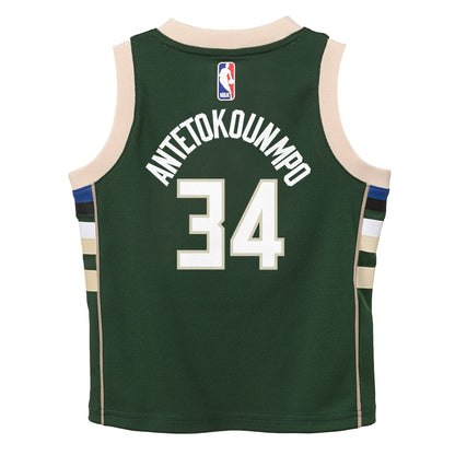 Toddler Milwaukee Bucks Giannis Antetokounmpo Nike Icon Edition Green Swingman Jersey