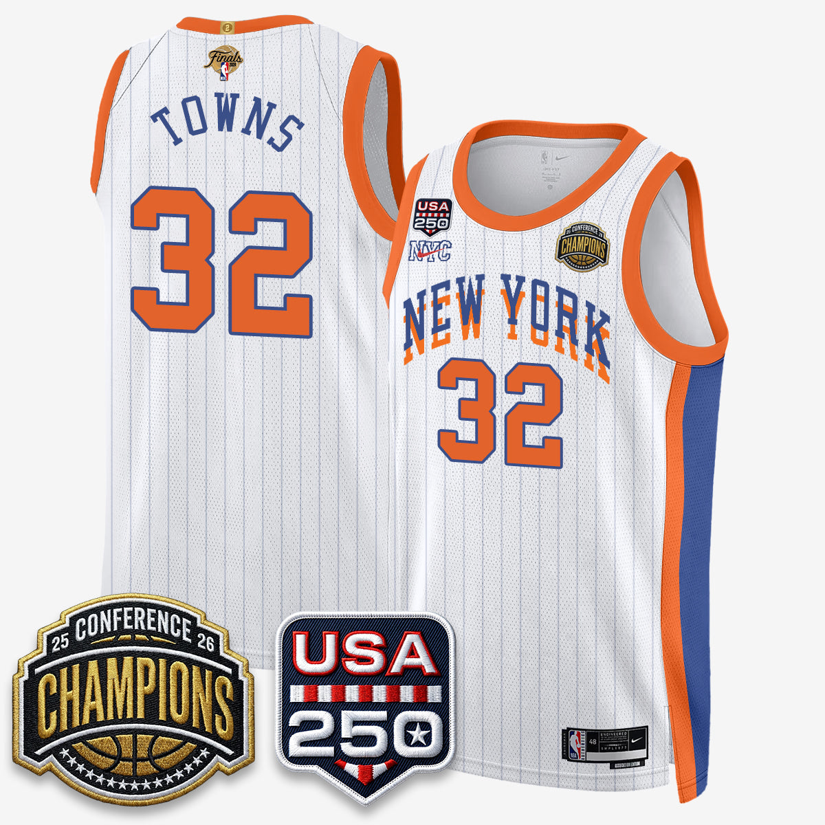 NYK 2026 NBA Eastern Conference Champions City Edition Jersey V2- Stitched (2)