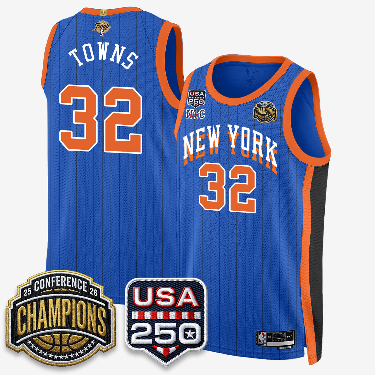 NYK 2026 NBA Eastern Conference Champions City Cream Edition Jersey V2- Stitched
