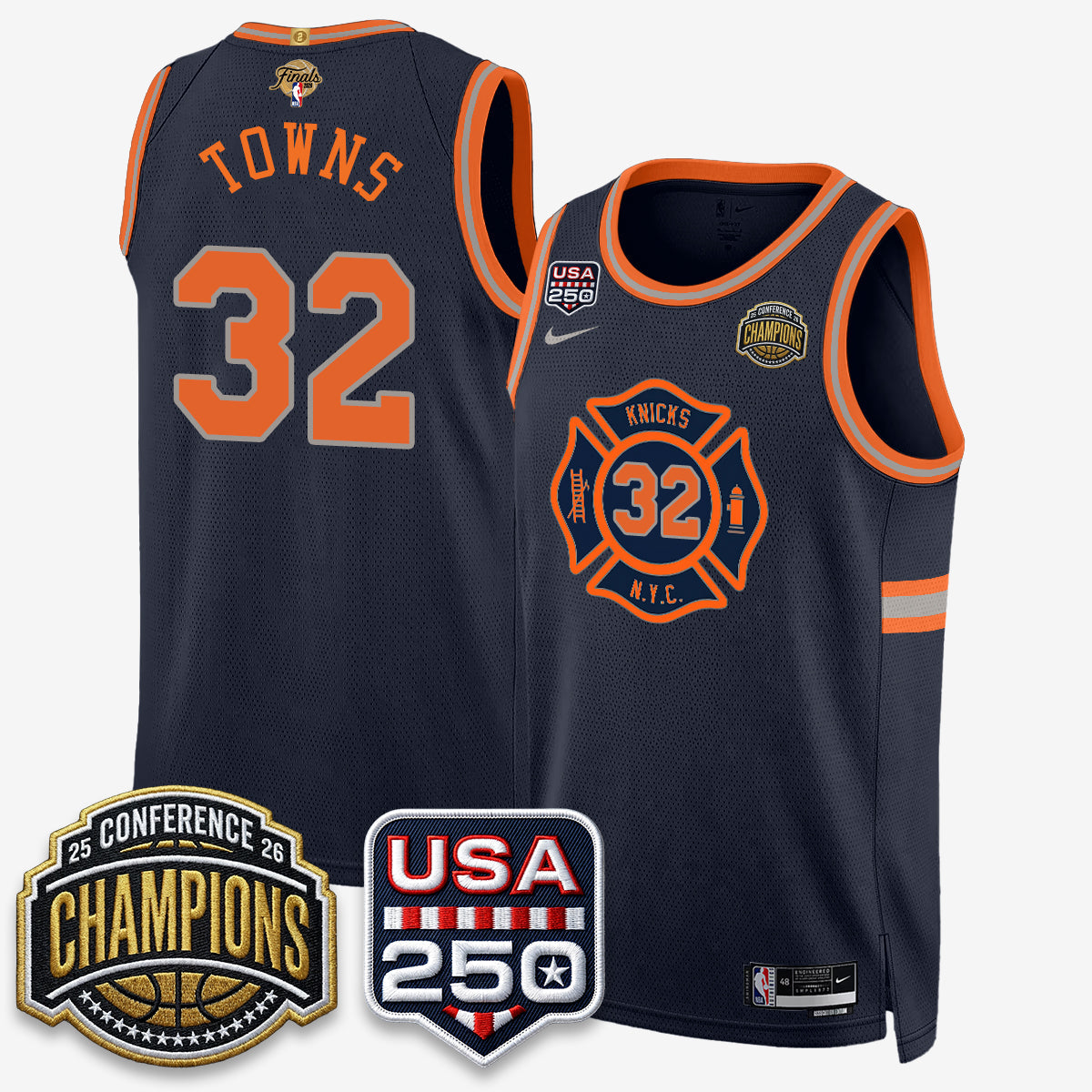 NYK 2026 NBA Eastern Conference Champions City Cream Edition Jersey V2- Stitched