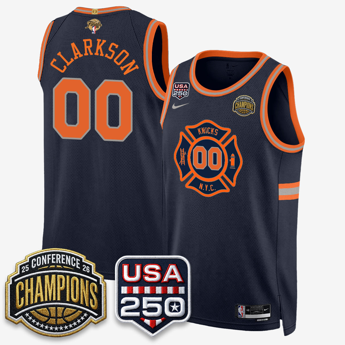 NYK 2026 NBA Eastern Conference Champions City Cream Edition Jersey V2- Stitched