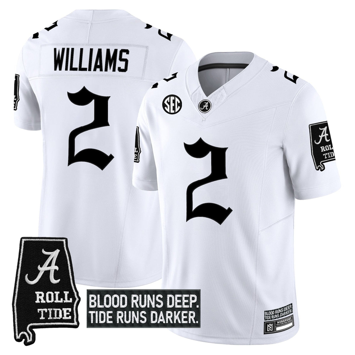 Men's Alabama Crimson Tide 'Gothic Bama Blood Edition' Vapor Limited Jersey - All Stitched