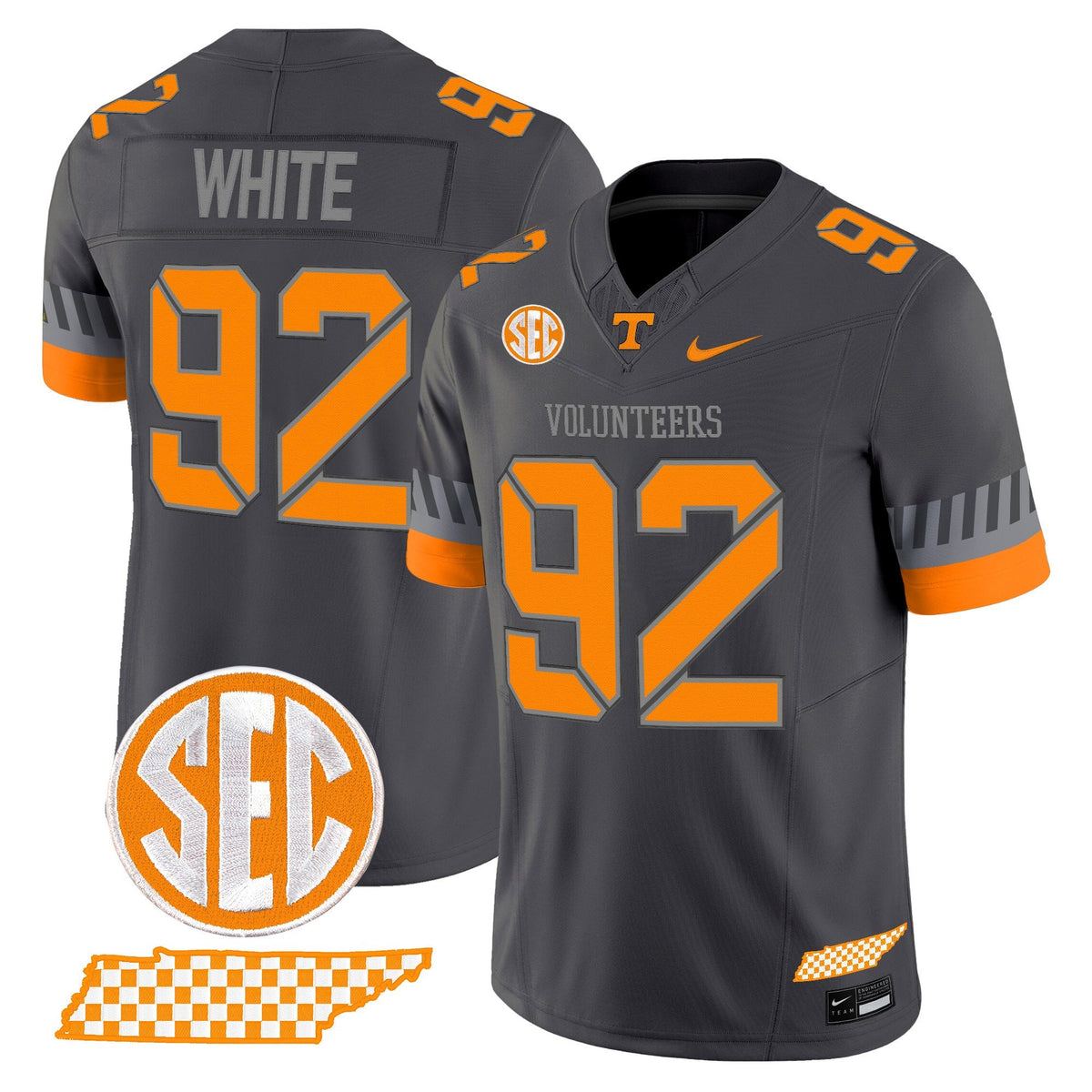 Men's Tennessee Volunteers 2025 'Smokey Grey Series' Vapor Limited Jersey V2 - All Stitched