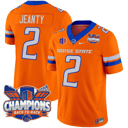 Men's Boise State Broncos 2024 Back To Back Champions Vapor Limited Jersey - All Stitched