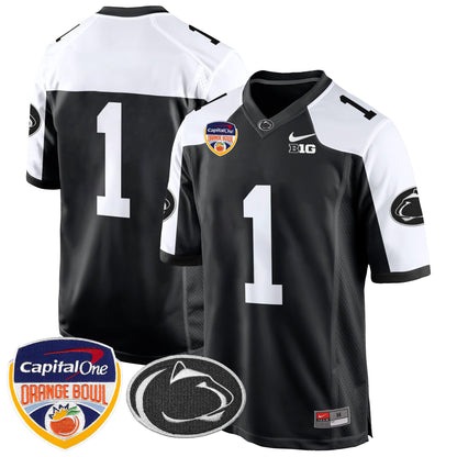 Men's Penn State Nittany Lions Orange Bowl Patch Game Jersey - All Stitched