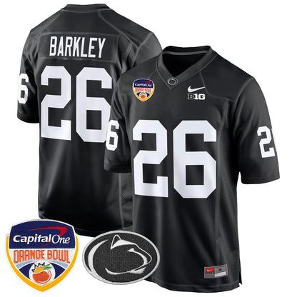 Men's Penn State Nittany Lions Orange Bowl Patch Game Jersey - All Stitched