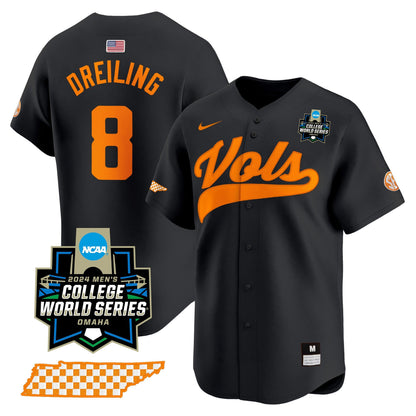 Men's Tennessee Volunteers 2024 College World Series Vapor Premier Limited Jersey V2 - All Stitched