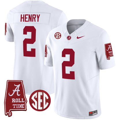 Men's Alabama Crimson Tide Vapor Limited Jersey V3 - Alabama Map - All Stitched