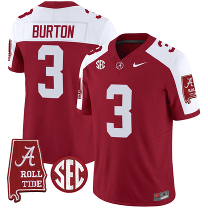 Men's Alabama Crimson Tide Vapor Limited Jersey V5 - Alabama Map - All Stitched