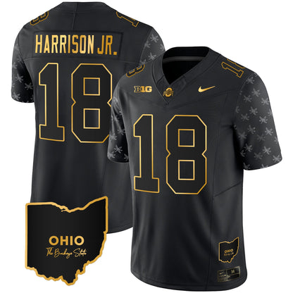 Men's Ohio State Buckeyes 2023 Alternate Gold Jersey - Stitched
