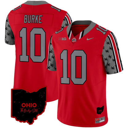 Men's Ohio State Buckeyes 2024 Home Patch Vapor Limited Jersey - All Stitched
