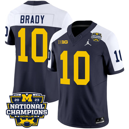 Men's Michigan Wolverines 2023 National Champions Patch Vapor Jersey V2 - All Stitched