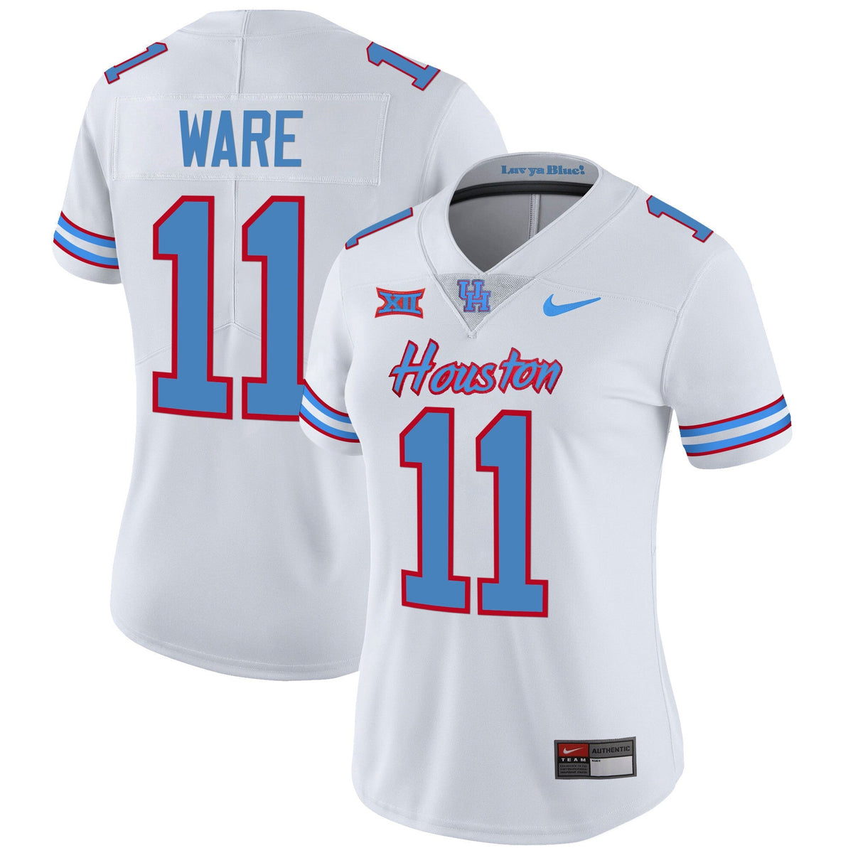 Women's Houston Cougars 2023 Oilers Inspired Vapor Jersey V5 - All Stitched