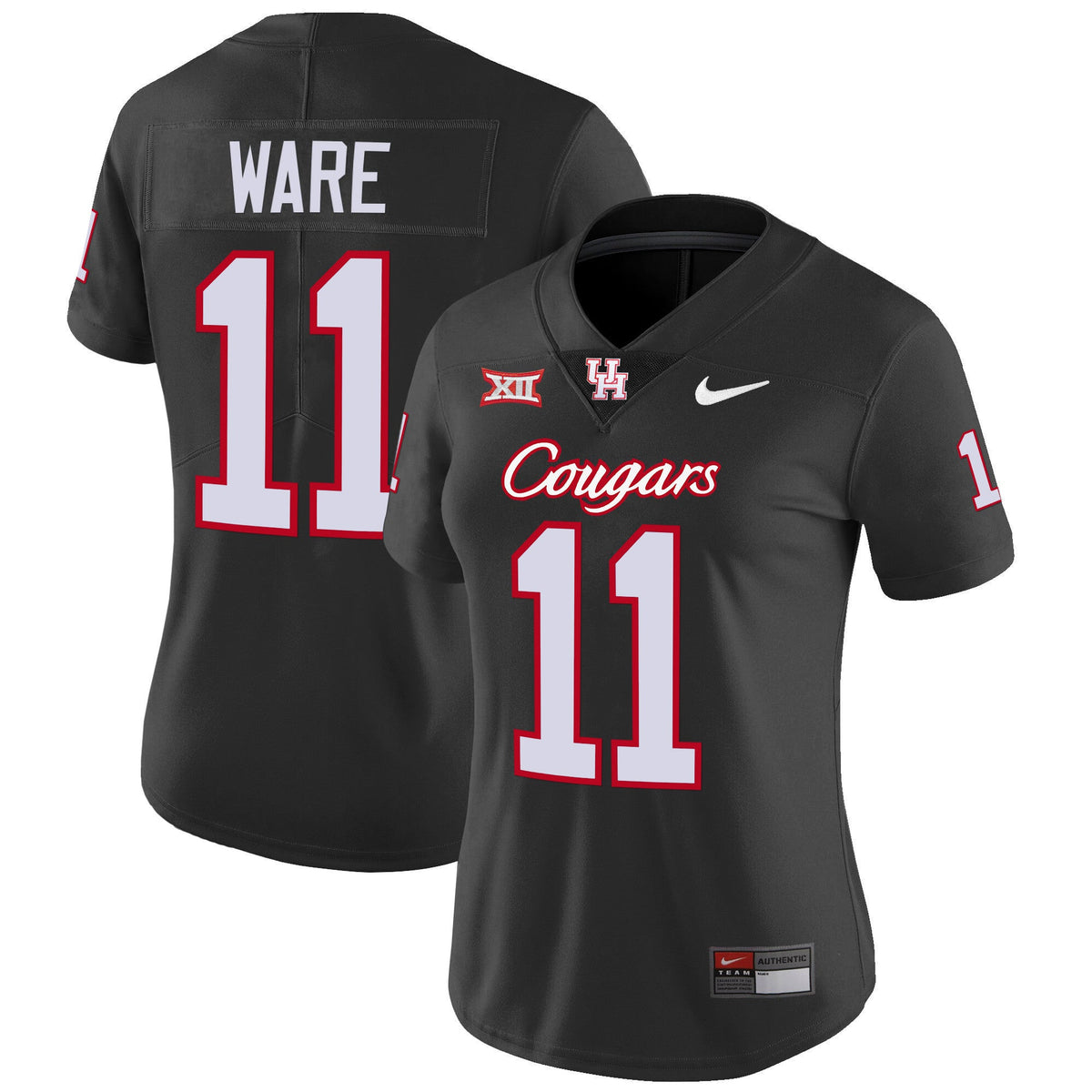 Women's Houston Cougars Oilers Inspired Vapor Jersey V4 - All Stitched