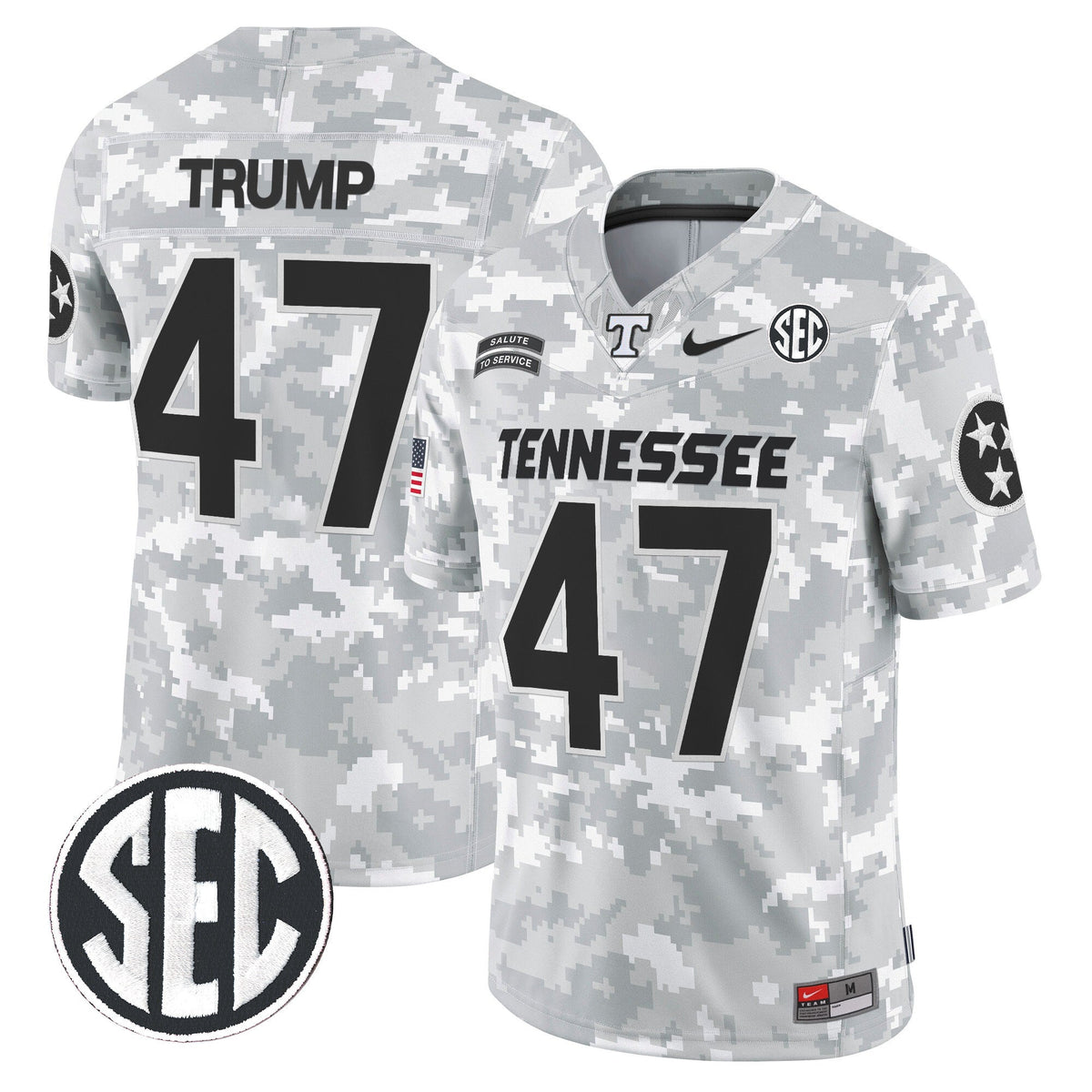 Tennessee Volunteers 2024 Salute to Service Vapor Limited Jersey - Arctic Camo - All Stitched