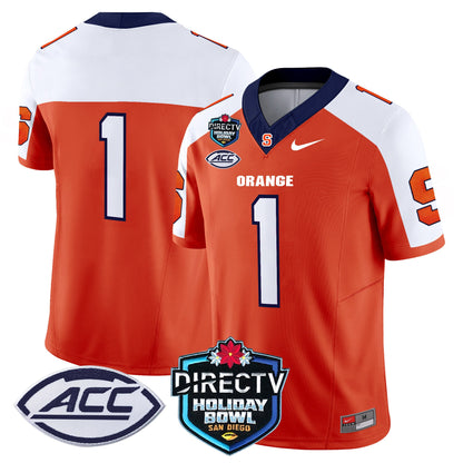 Men's Syracuse Orange 2025 Holiday Bowl Patch Vapor Limited Jersey - All Stitched