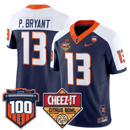 Men's Illinois Fighting Illini 2025 Cheez-It Citrus Bowl Patch Vapor Limited Jersey - All Stitched