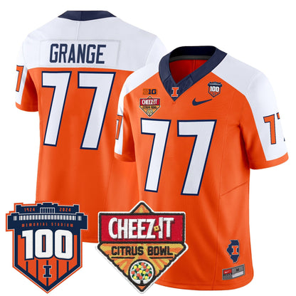 Men's Illinois Fighting Illini 2025 Cheez-It Citrus Bowl Patch Vapor Limited Jersey - All Stitched