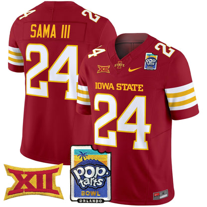 Men's Iowa State Cyclones 2025 PopTarts Bowl Patch Vapor Limited Jersey - All Stitched