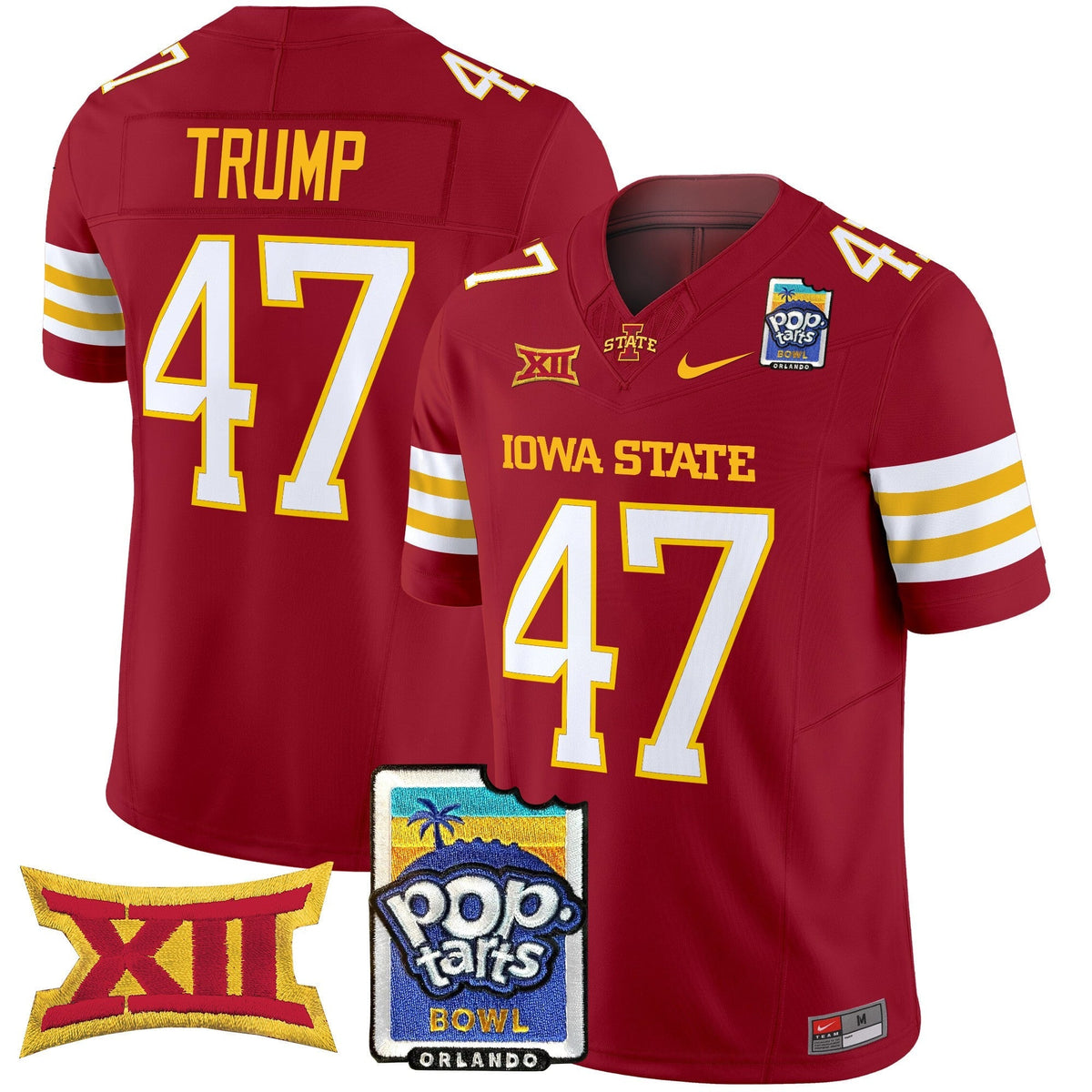 Men's Iowa State Cyclones 2025 PopTarts Bowl Patch Vapor Limited Jersey - All Stitched