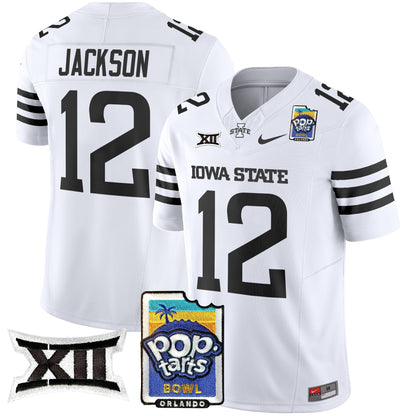 Men's Iowa State Cyclones 2025 PopTarts Bowl Patch Vapor Limited Jersey - All Stitched