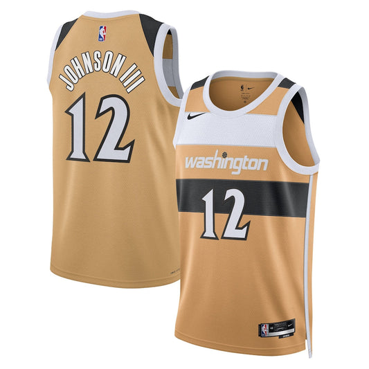 Washington Wizards 202526 City Edition Swingman Jersey Tan Tre Johnson Iii Unisex | RTJ13299