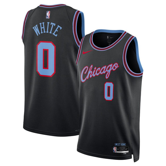 Chicago Bulls 202526 City Edition Swingman Jersey Black Coby White Unisex | RTJ13291