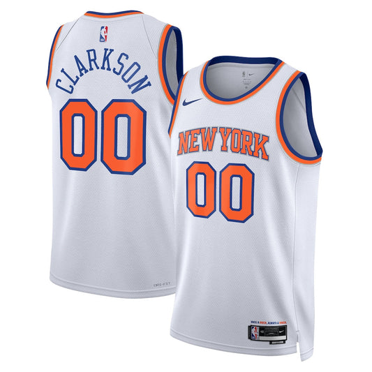 New York Knicks Association Edition Swingman Jersey White Jordan Clarkson Unisex | Stitched Jersey RTJS 12128